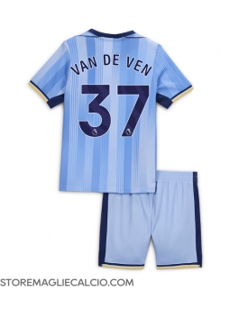 Tottenham Hotspur Micky van de Ven #37 Maglia Gara Trasferta Repliche 2024-25 Bambino